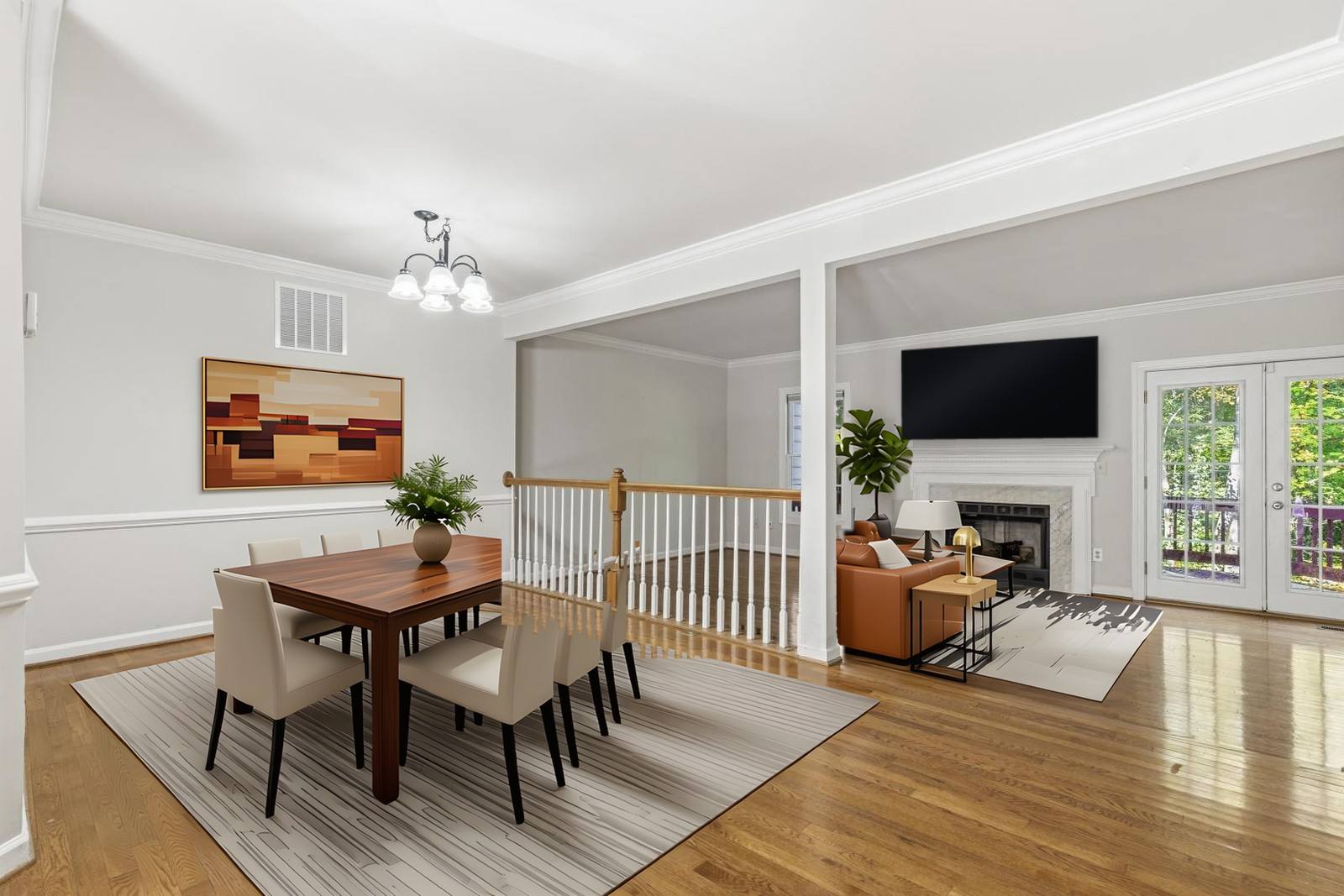 Dining room in Woodbridge, VA, virtually staged
