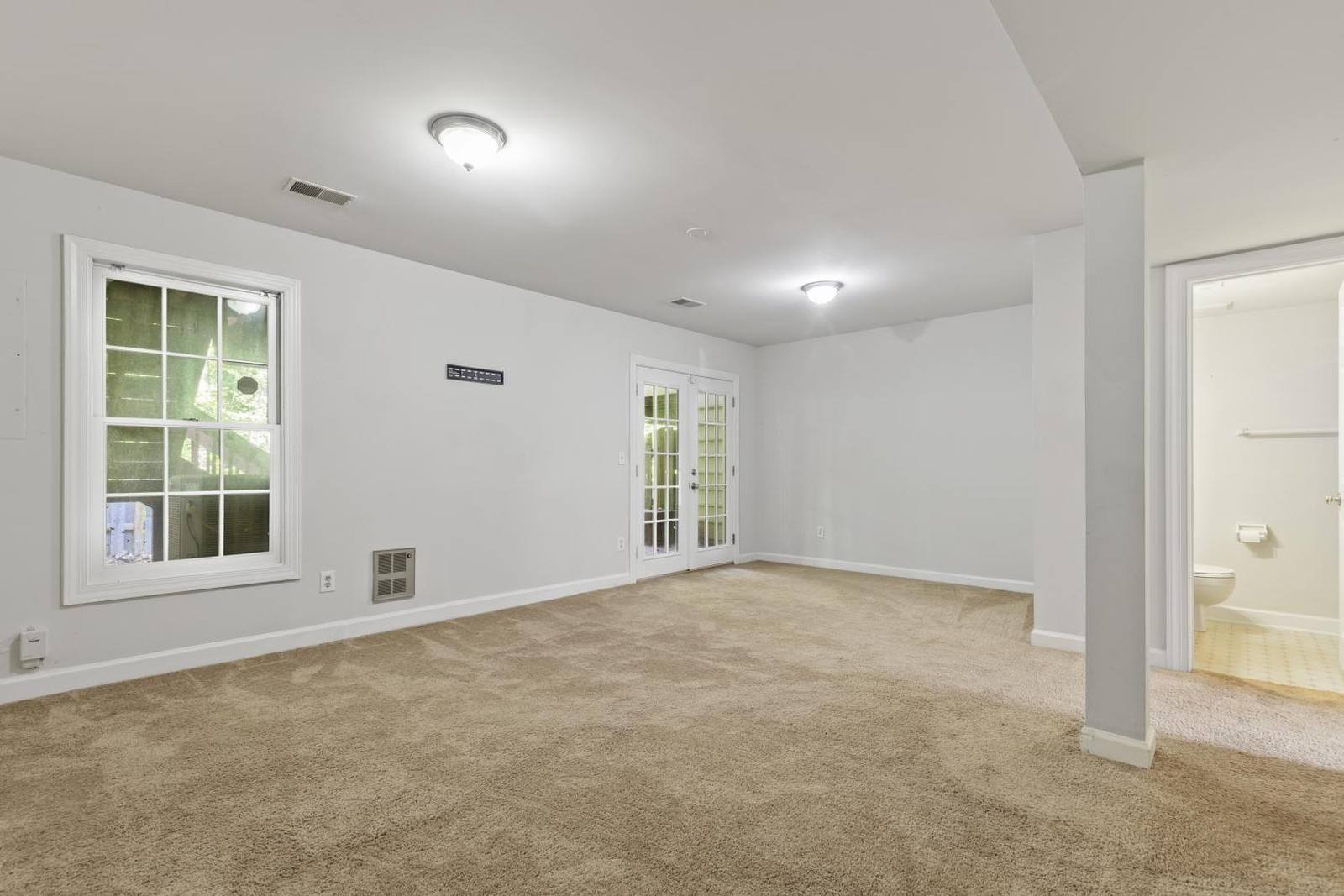 Rec room in Woodbridge, VA, as photographed before staging